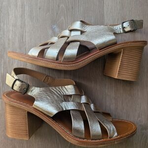 Bella Vita Gold Heeled Sandals